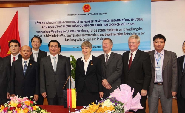 AWARD CEREMONIES TO HONOR GERMAN AMBASSADOR TO VIETNAM JUTTA FRASCH